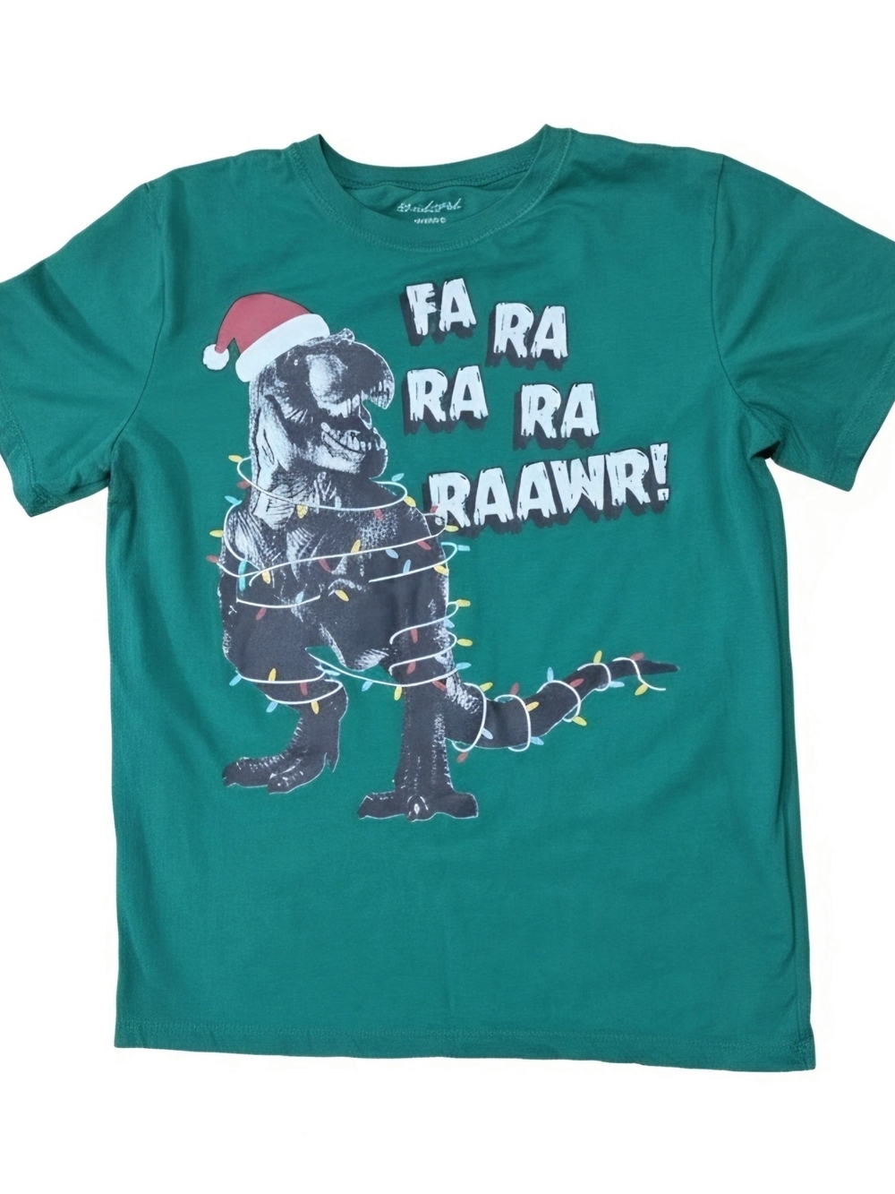 💥Kids Holiday Dino Graphic Tee - Green